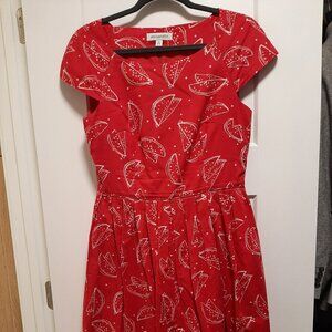 Emily and Fin Claudia Pink Watermelon dress, size medium